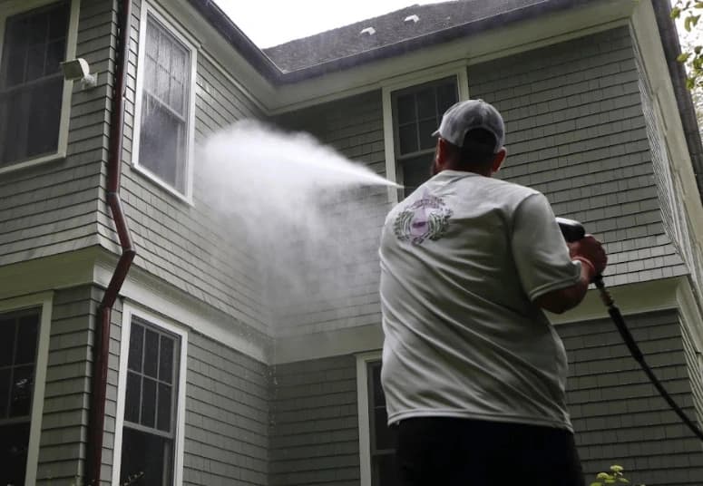 Commercial pressure washing service by Maple Heights Power Washing at Maple Heights business